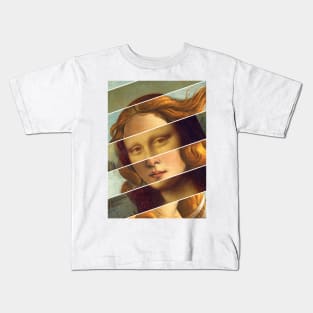 Venus by Sandro Botticelli and Mona Lisa of Leonardo Da Vinci Kids T-Shirt